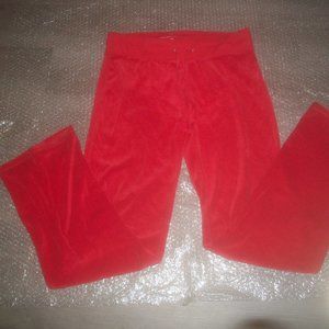 womens red velour sweat pants. NY & C. size small